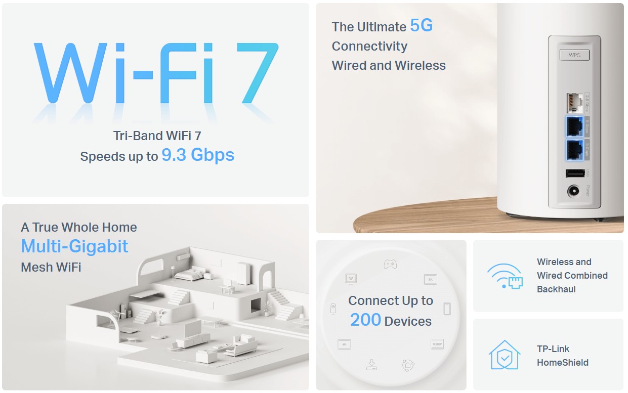 Buy TP-Link Deco BE65(3-pack) BE9300 Whole Home Mesh WiFi 7 System