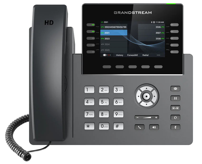 Grandstream GRP2615 10-line carrier-grade IP phone with 4.3-inch colour display