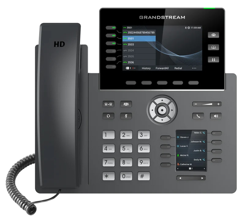 Grandstream GRP2616 6-line carrier-grade IP phone with dual colour screens