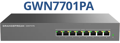 Grandstream GWN7701PA Gigabit and PoE port overview