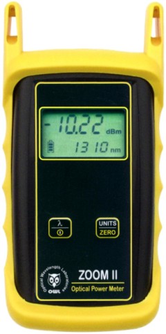 OWL Quad Wavelength ZOOM Power Meter with 2.5mm & 1.25mm UPC adapter Caps