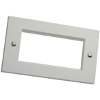 Excel Double Gang Faceplate Flat