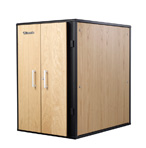 Usystems 24u 1100mm Deep UCoustic 9210i Sound Proof Server Cabinet,Active, Light Oak