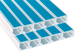 Univolt 25mm X 40mm PVC White Mini Trunking – Self-Adhesive Cable Cover Conduit, 1m Length With End Cap