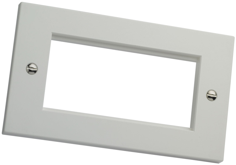 Excel Double Gang Faceplate Flat