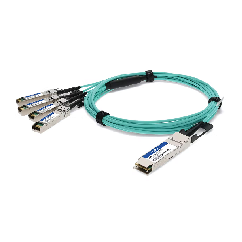AddOn Cisco & Cisco Meraki Compatible QSFP+ to 4xSFP+ Active Optical Cables