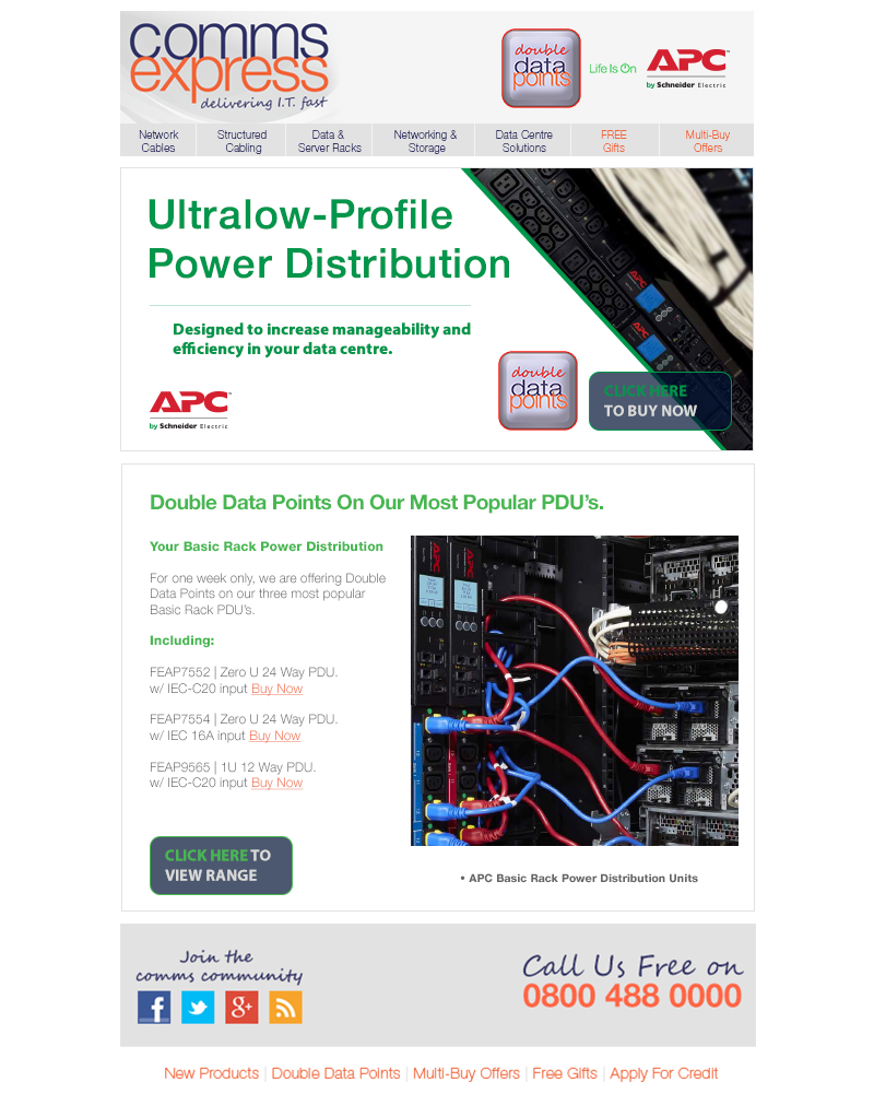 Ultralow Profile Power Distribution from APC with Doubl