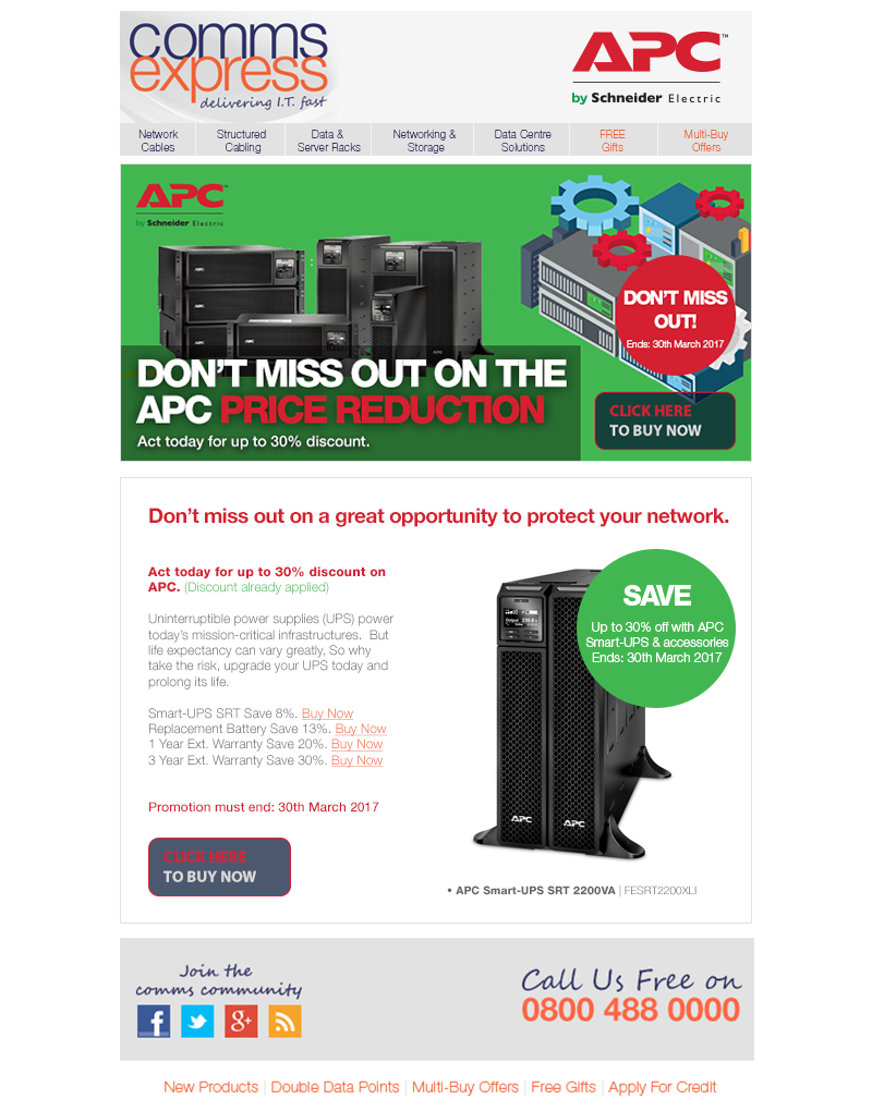 Act Now to Receive Our APC UPS Price Reductions