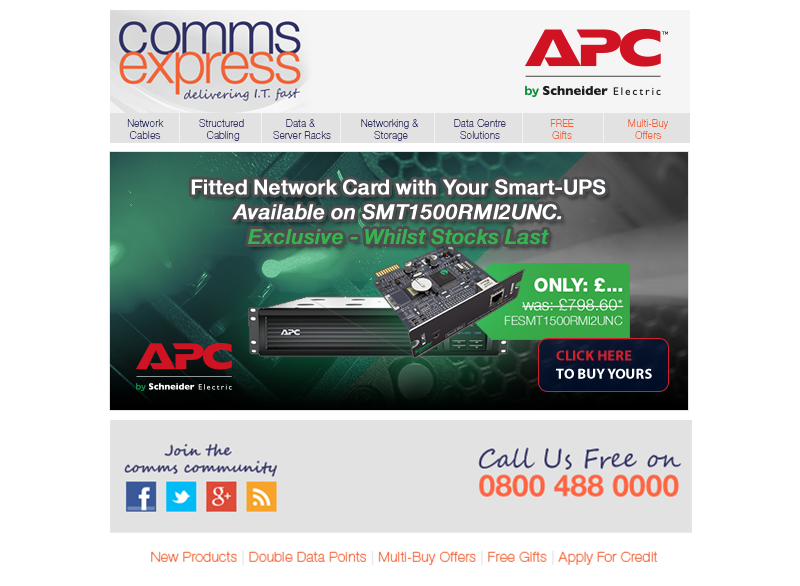 Exclusive Fitted Network Card with Your APC SmartUPS