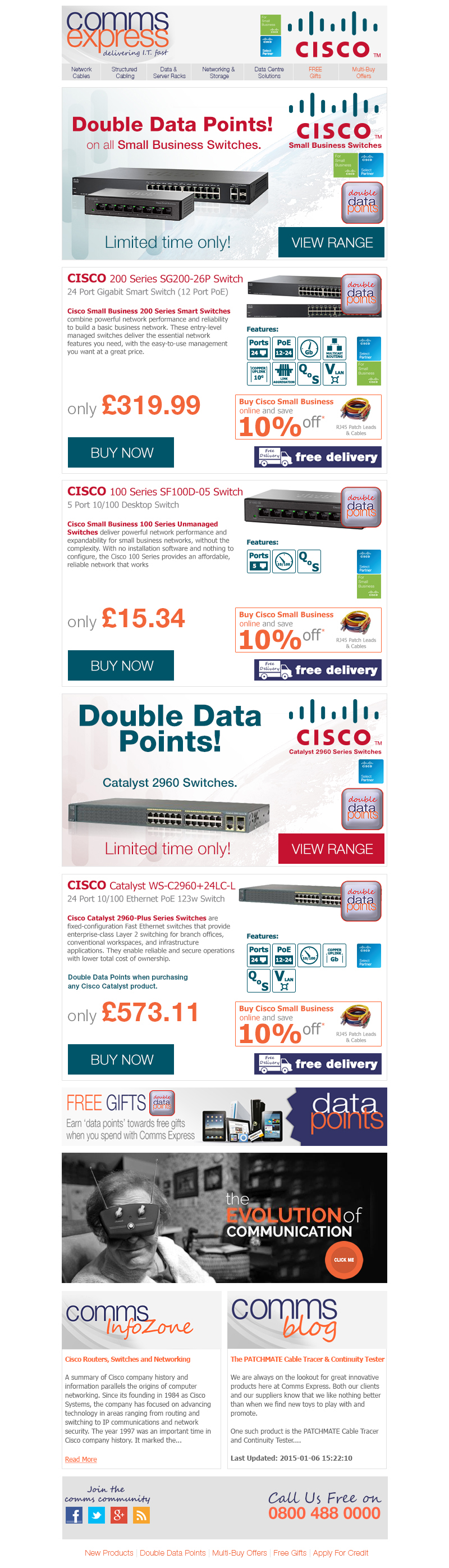 Cisco Small Business Catalyst 2960 Switches Double Data