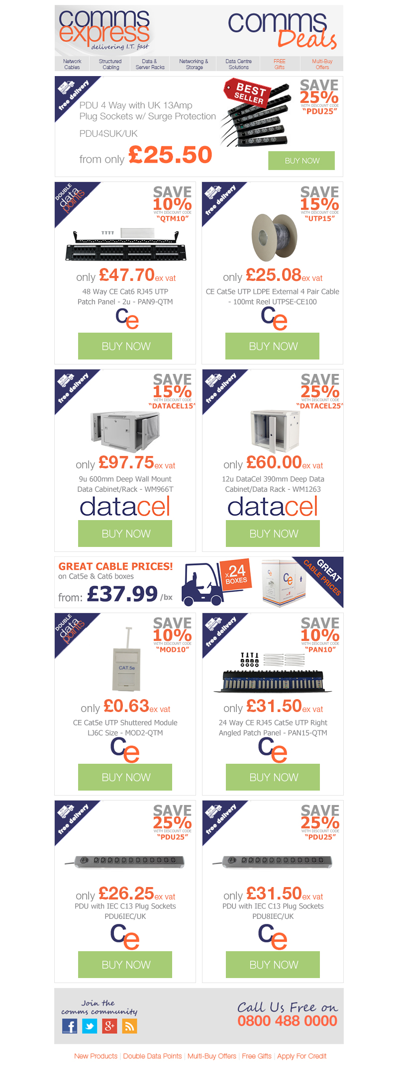 Comms Deals: Great Savings on CE Network Solutions & Da