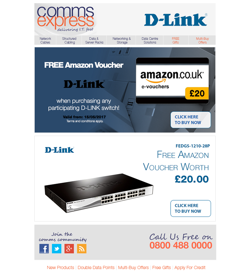 Redeem An Amazon Voucher With Our DLink Best Sellers