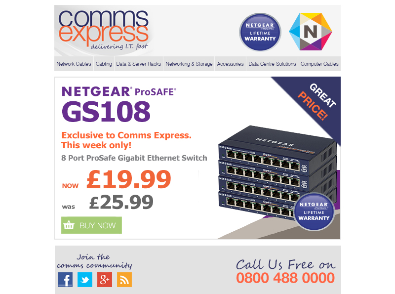 Limited Time Reduced Price On Netgear GS108