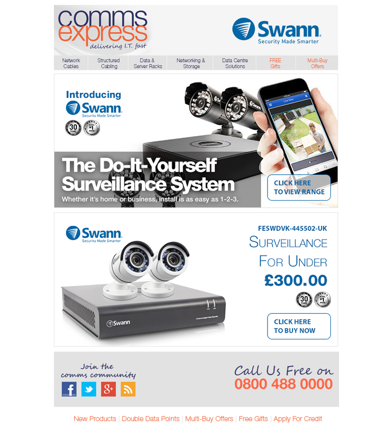 NEW Swann Do It Yourself Surveillance Systems
