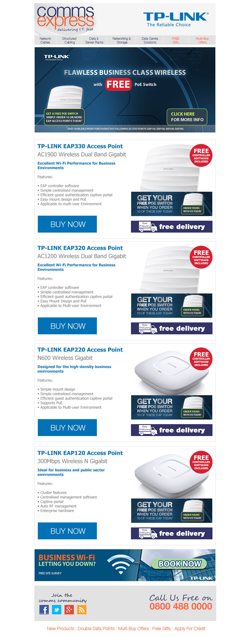 Get Your FREE PoE Switch with TP-LINKs Business Class W