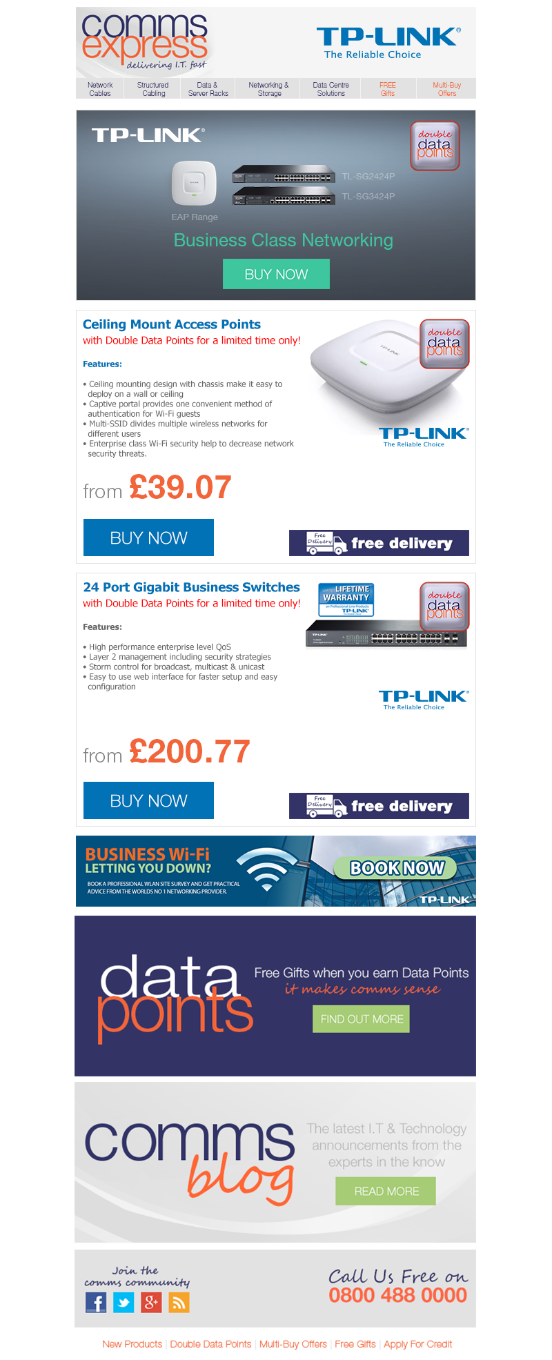 Double Data Points with TP LINK business class networki