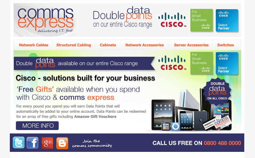 Double Data Points on the Entire Cisco Range