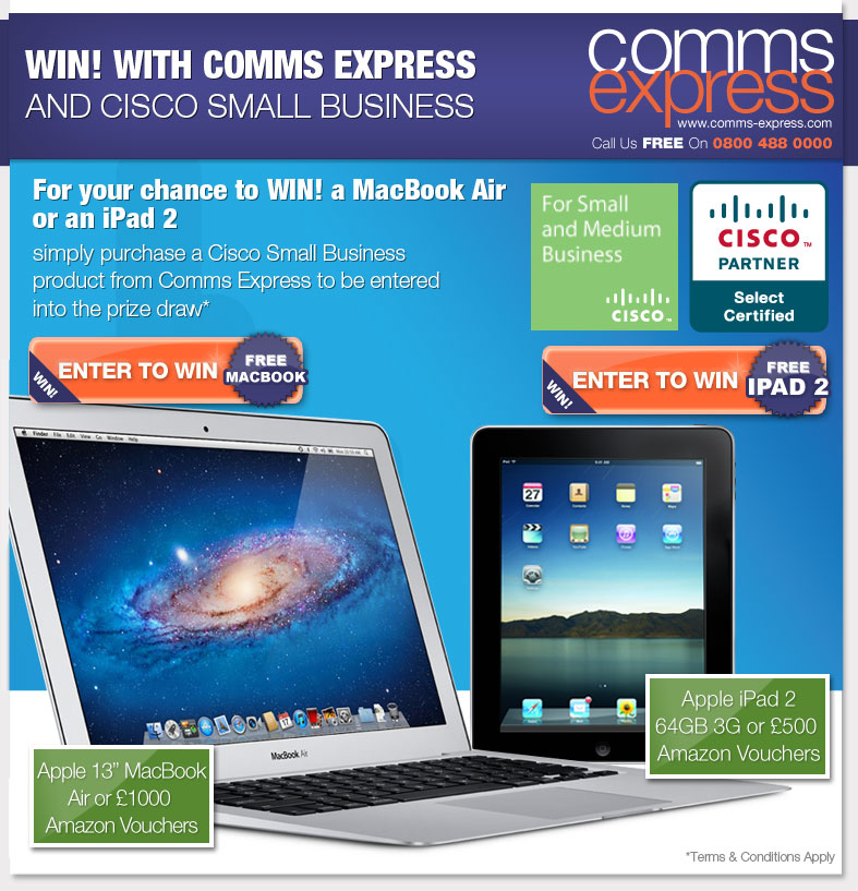 Win with Comms Express and Cisco Small Business Offer