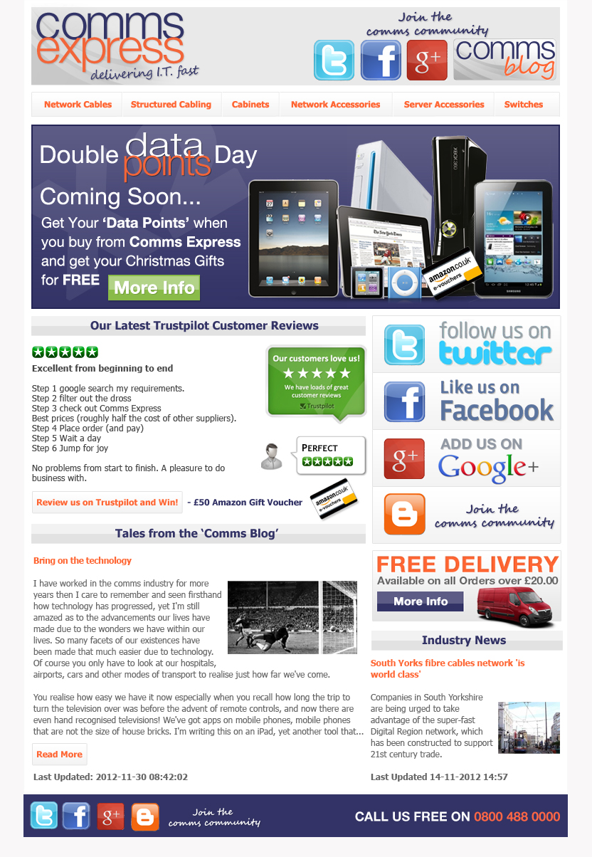 Double Data Points Day Coming Soon from Comms Express