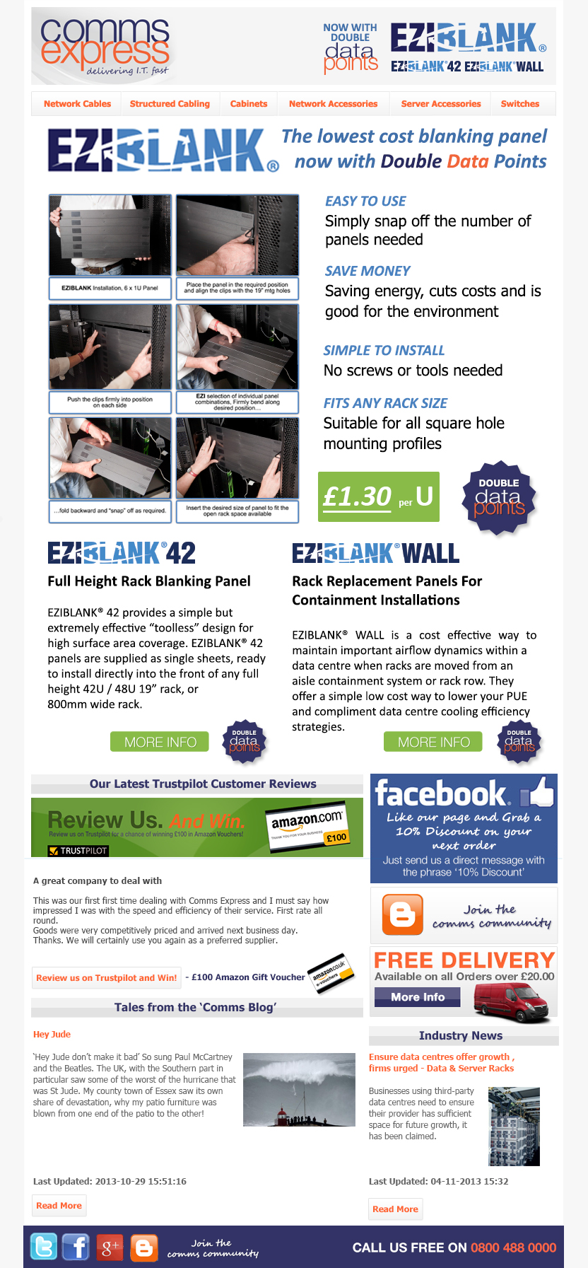 Introducing EziBlank The Lowest Cost Blanking Panel on 