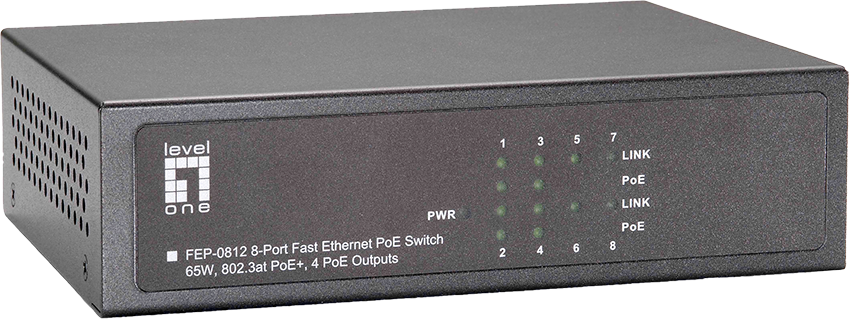 LevelOne FEP-0812 8 Port FE PoE Switch