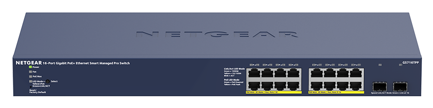 Netgear GS716TPP 16-Port GE PoE+ Smart Managed Pro Switch