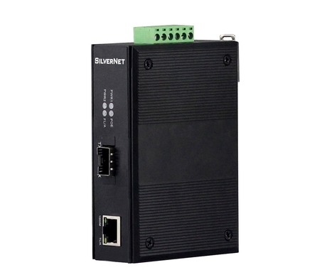SilverNet SIL3100P-SFP 1 Port & 1 SFP PoE+ Media Converter