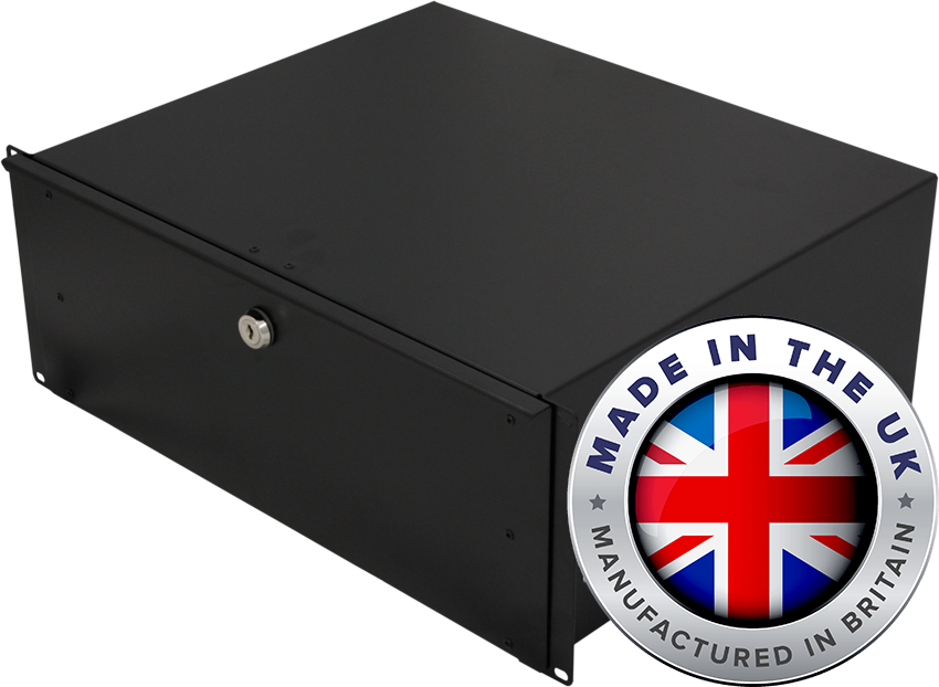 4U UK Made Lockable 19 Inch Rackmount Drawer