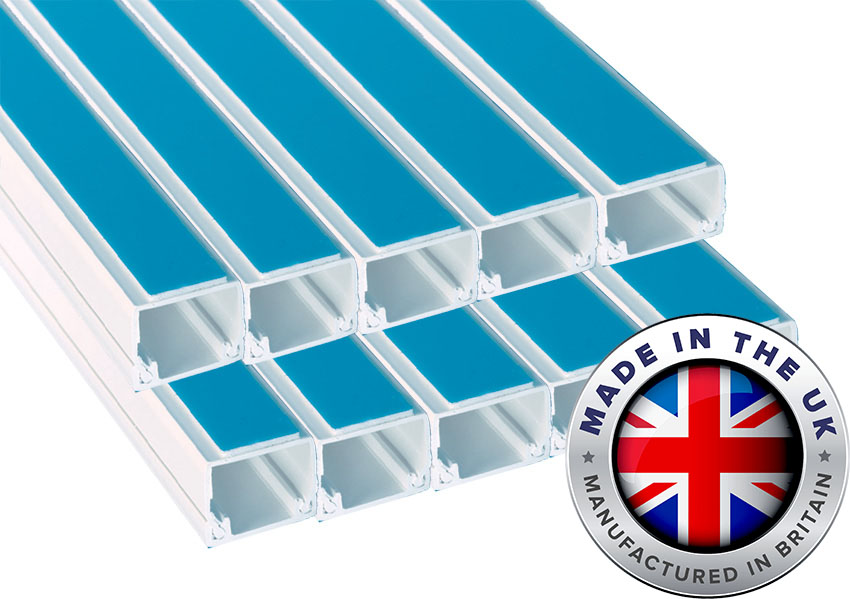 UK Made 16 x 25mm Self Adhesive PVC Trunking (10 x 3mts)