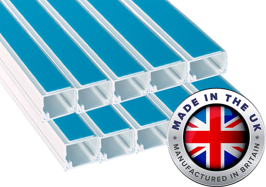 UK Made 25 x 40mm Self Adhesive PVC Trunking (10 x 3mts)