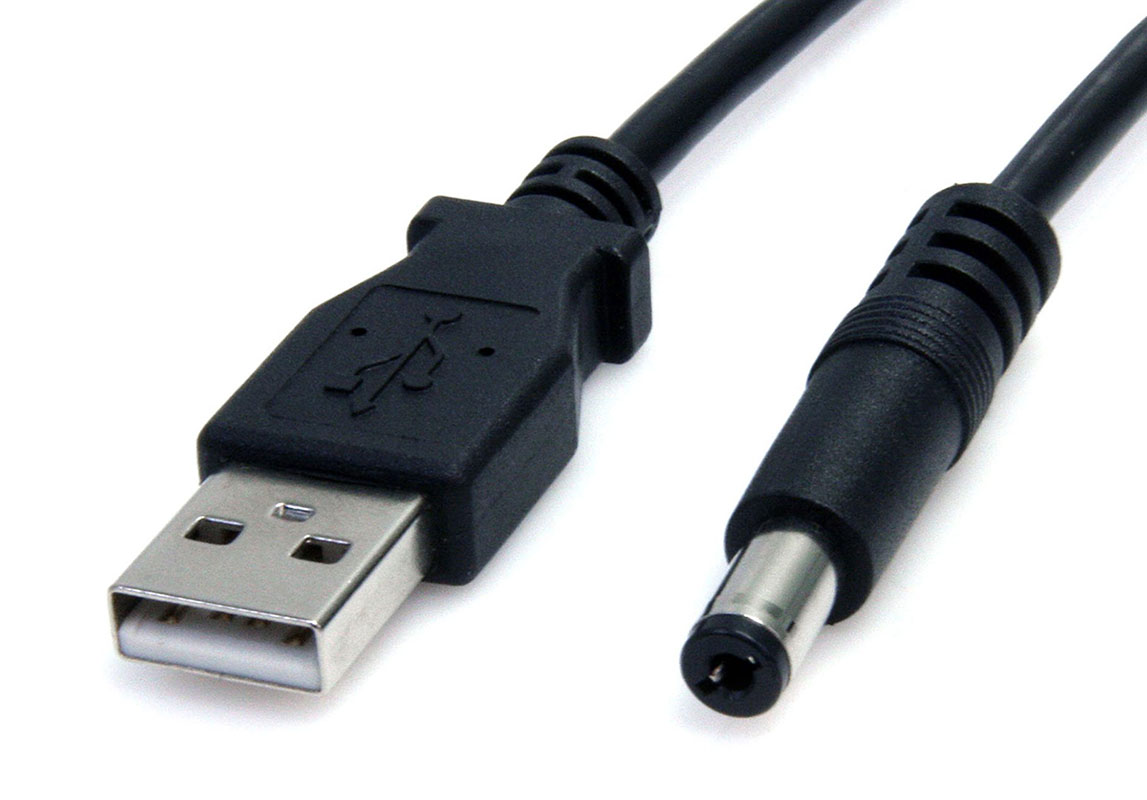 StarTech 1mt USB to 5.5mm power cable - Type M barrel