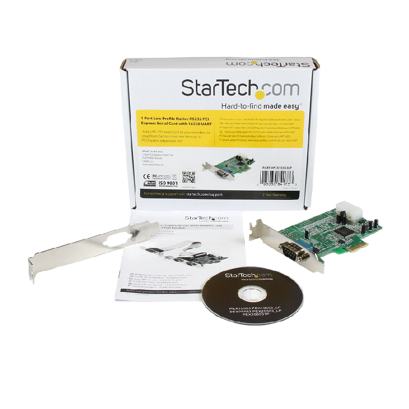 StarTech PCI Express Serial Card - 1-Port RS232 DB9 Low Profile Serial Adapter