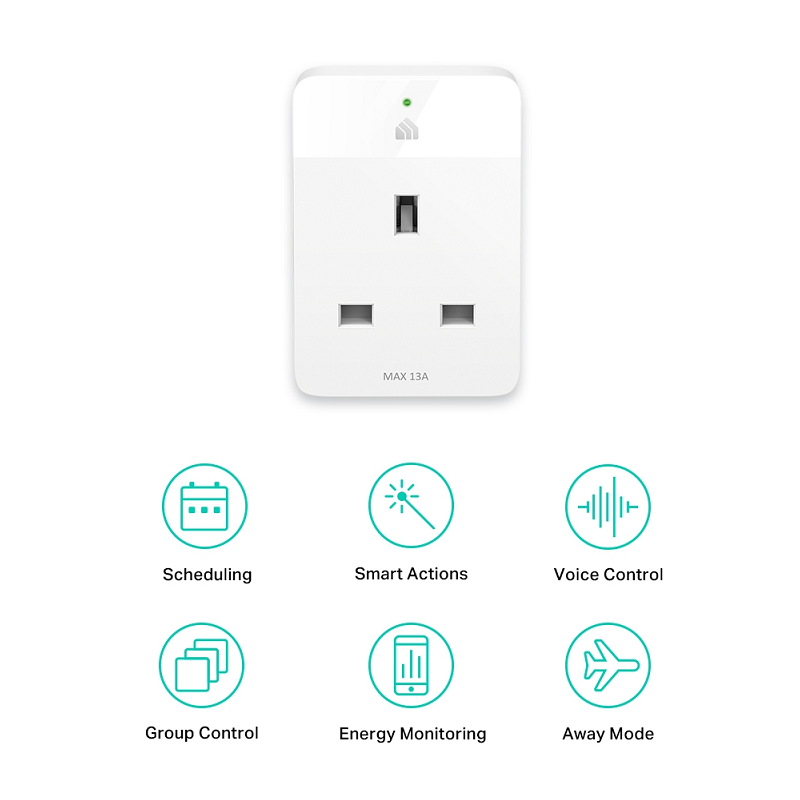 Tapo Smart Plug with Energy Monitoring, Max 13A,Works with