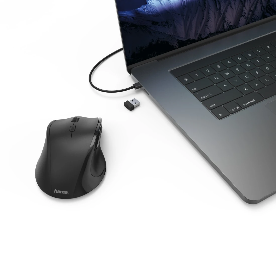 Hama Mouse Ottico USB Con Cavo - 3 Pulsanti, 1000 DPI, Design Nero Compatto Per PC E Notebook - 4
