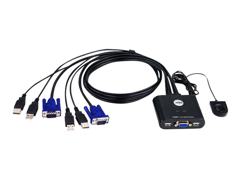 Aten CS22U 2 Port VGA USB Cable KVM Switch