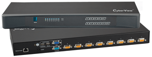 8 Port CyberView PS2/USB Two Console KVM Switch