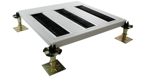 TechTile 600mm x 600mm x 42mm Heavy Duty Plinth Panel -  3 x Access (Brush) Plates Included