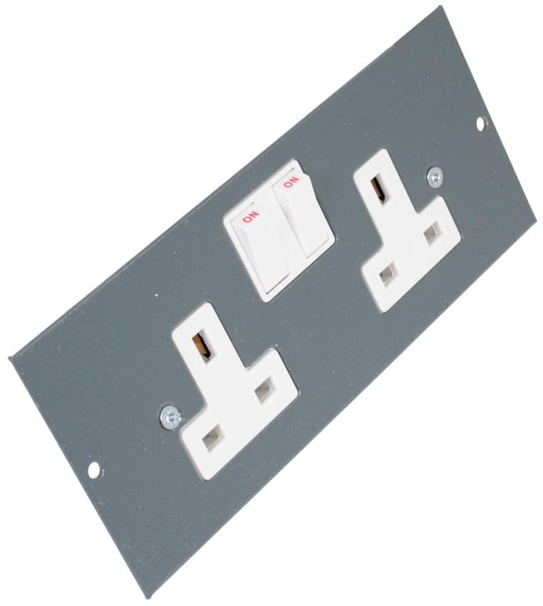 Twin Switched Socket for 3 Compartment Floor Box