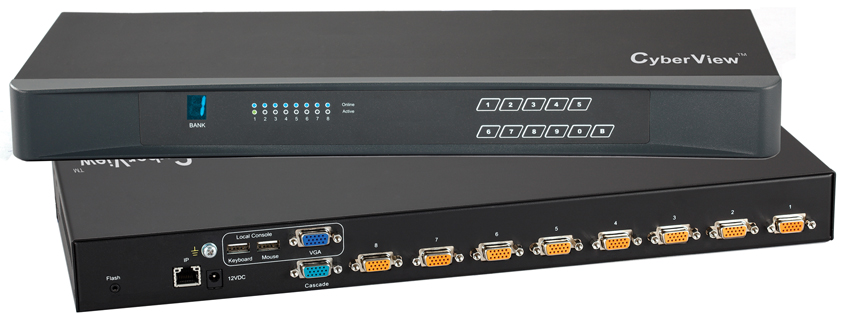 8 Port CyberView IP Combo Console KVM Switch