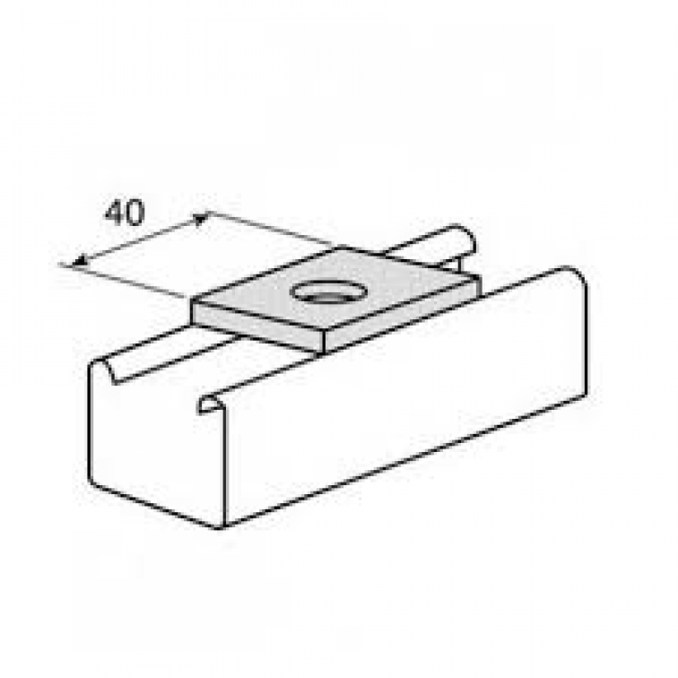 Unistrut P1064 Unistrut Flat Plate Bracket M16 Square Plate Washer