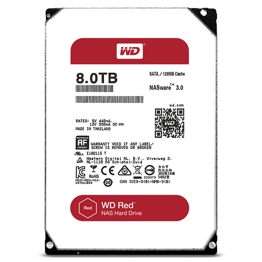 WD WD80EFAX Red 8TB 128MB 3.5 Inch SATA Hard Drive