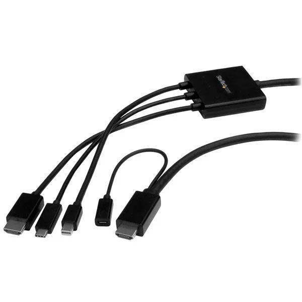 StarTech 2m USB-C, HDMI or Mini DisplayPort to HDMI Converter Cable 