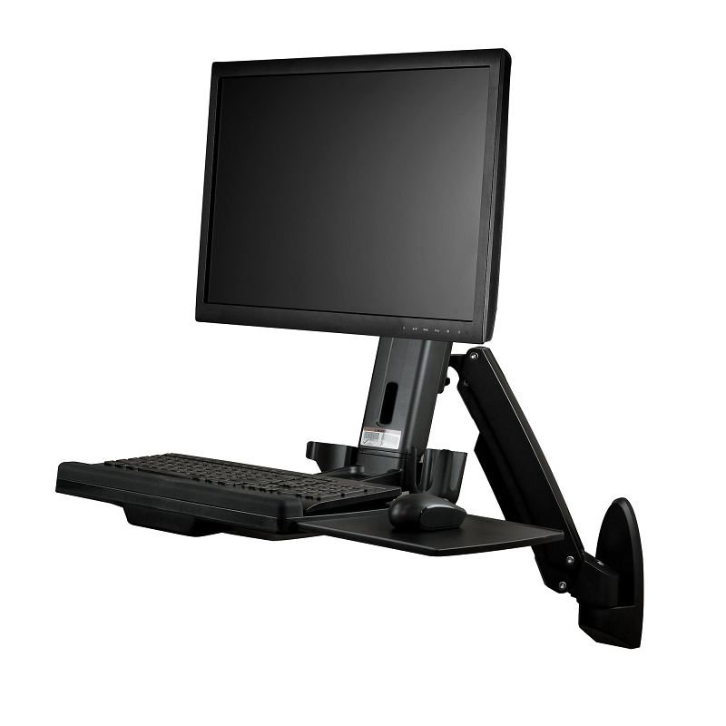 StarTech WALLSTS1 Articulating Full Motion Standing Desk w/Ergonomic Height Adj. Monitor
