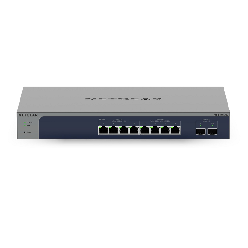 Netgear MS510TXM 8-Port Multi-Gigabit/10G Ethernet Smart Managed Switch with 2 SFP+ Ports
