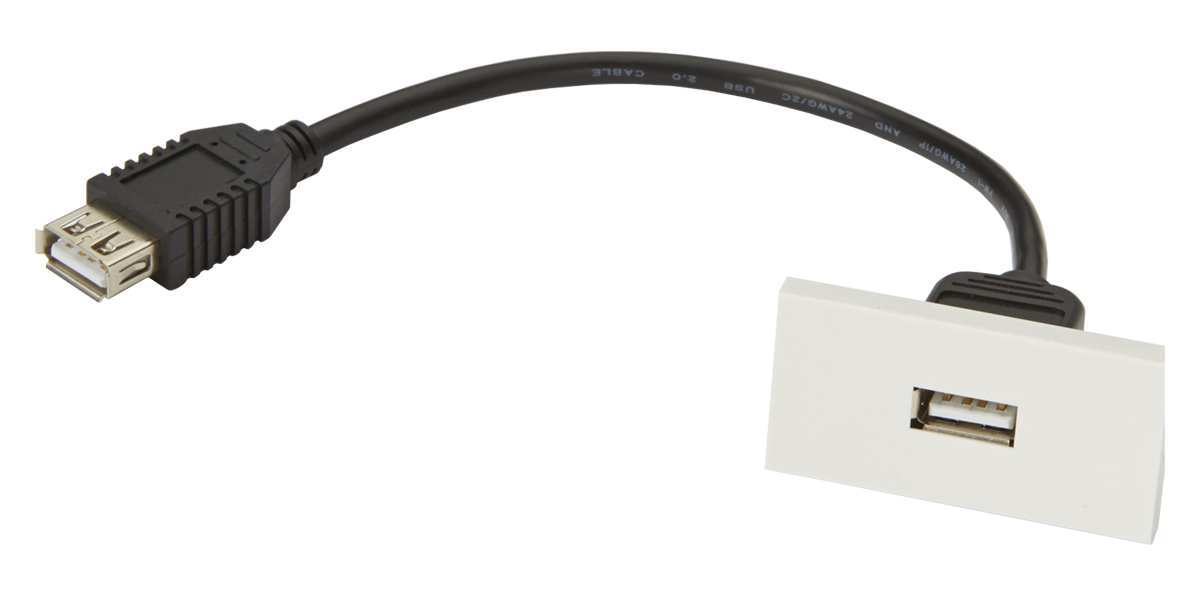 Excel Office USB 3.0 snap in adaptor w/ 150mm flylead - Grey