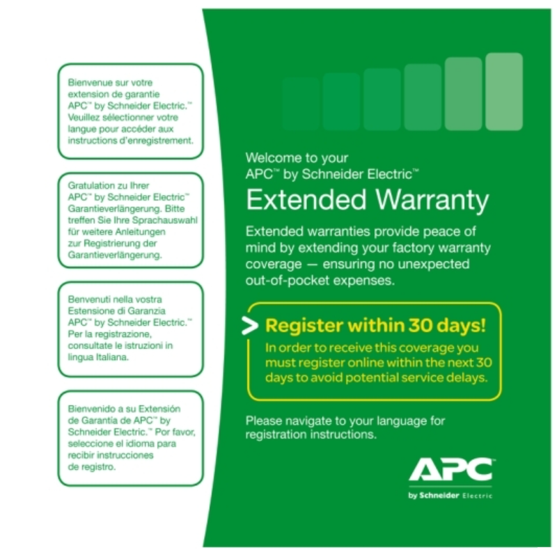 APC WBEXTWAR1YR-NB-02 1 Year Parts & Software Extended Warranty for 1 NetBotz 2-Series