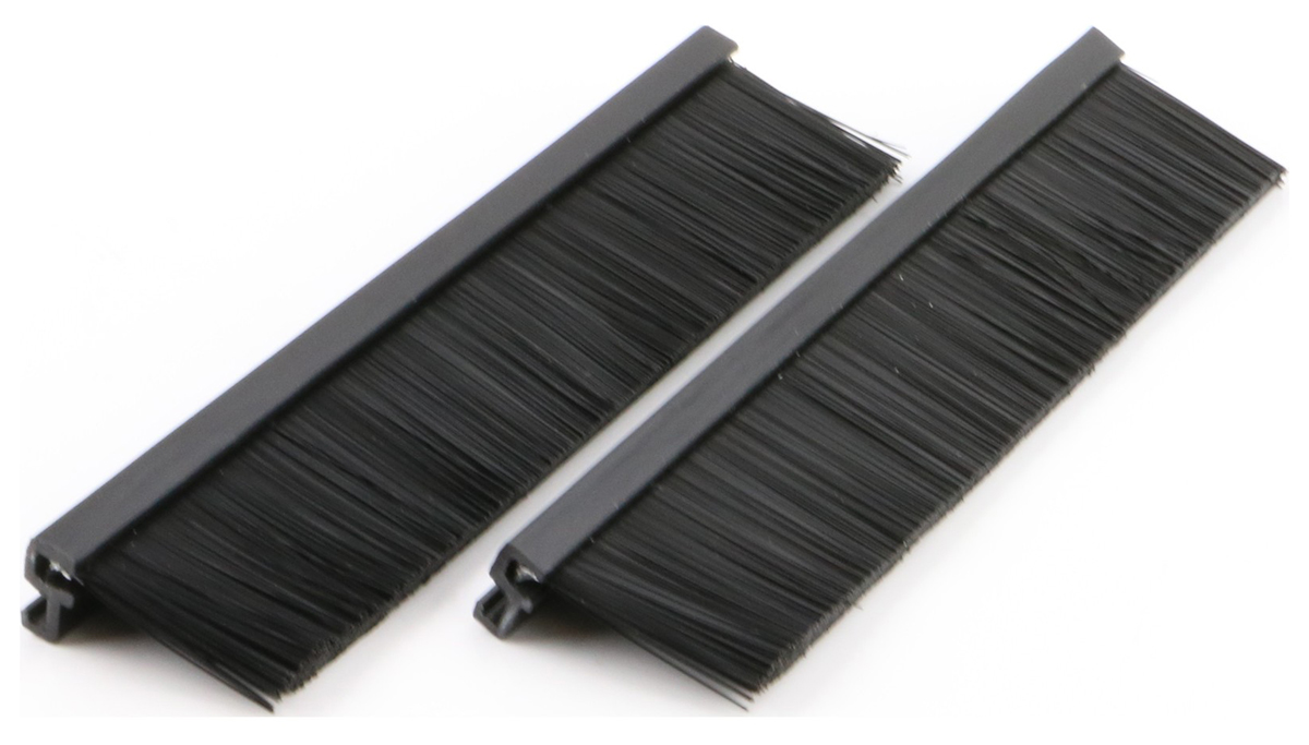 Excel Brush strip black for Double Gang Office plate (1pair)