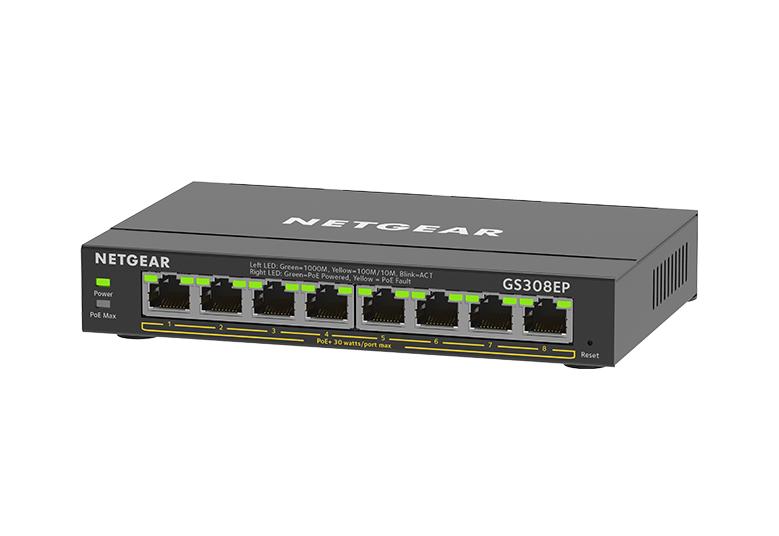 Netgear GS308EP-100UKS 8-Port PoE+ Gigabit Ethernet Plus Managed Switch