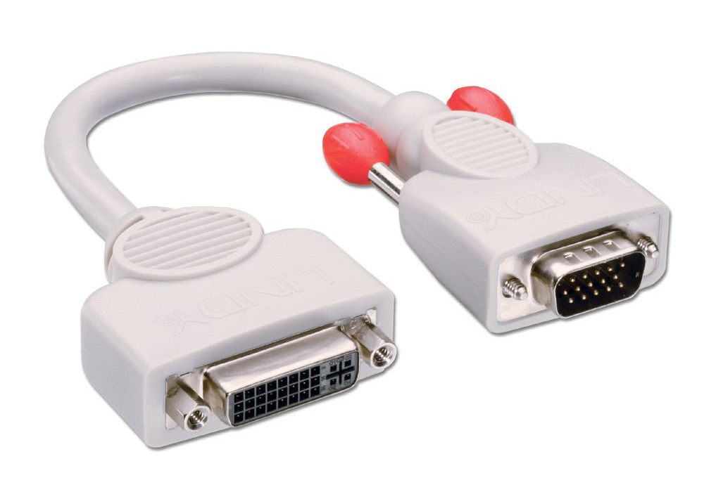 Lindy 41223 0.2m VGA to DVI Analogue Adapter Cable
