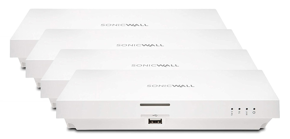 SonicWall SonicWave 231 WAP 4-Pack - Advanced Secure Cloud (No PoE)